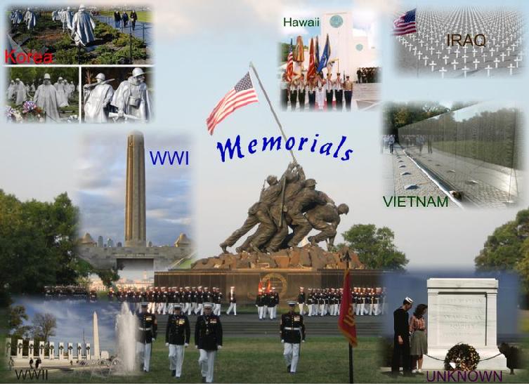 Memorial Monuments Collage